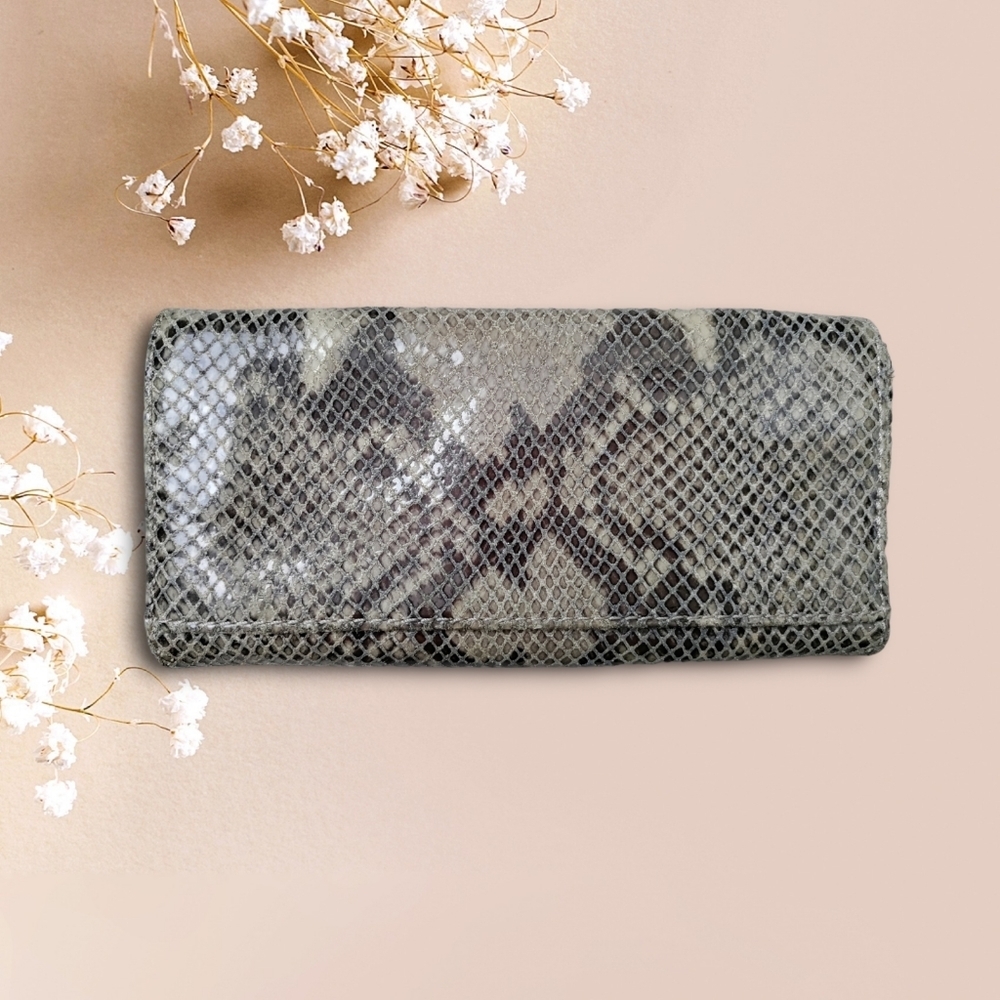 Michael Kors White/Brown Python Embossed Wallet - image 3